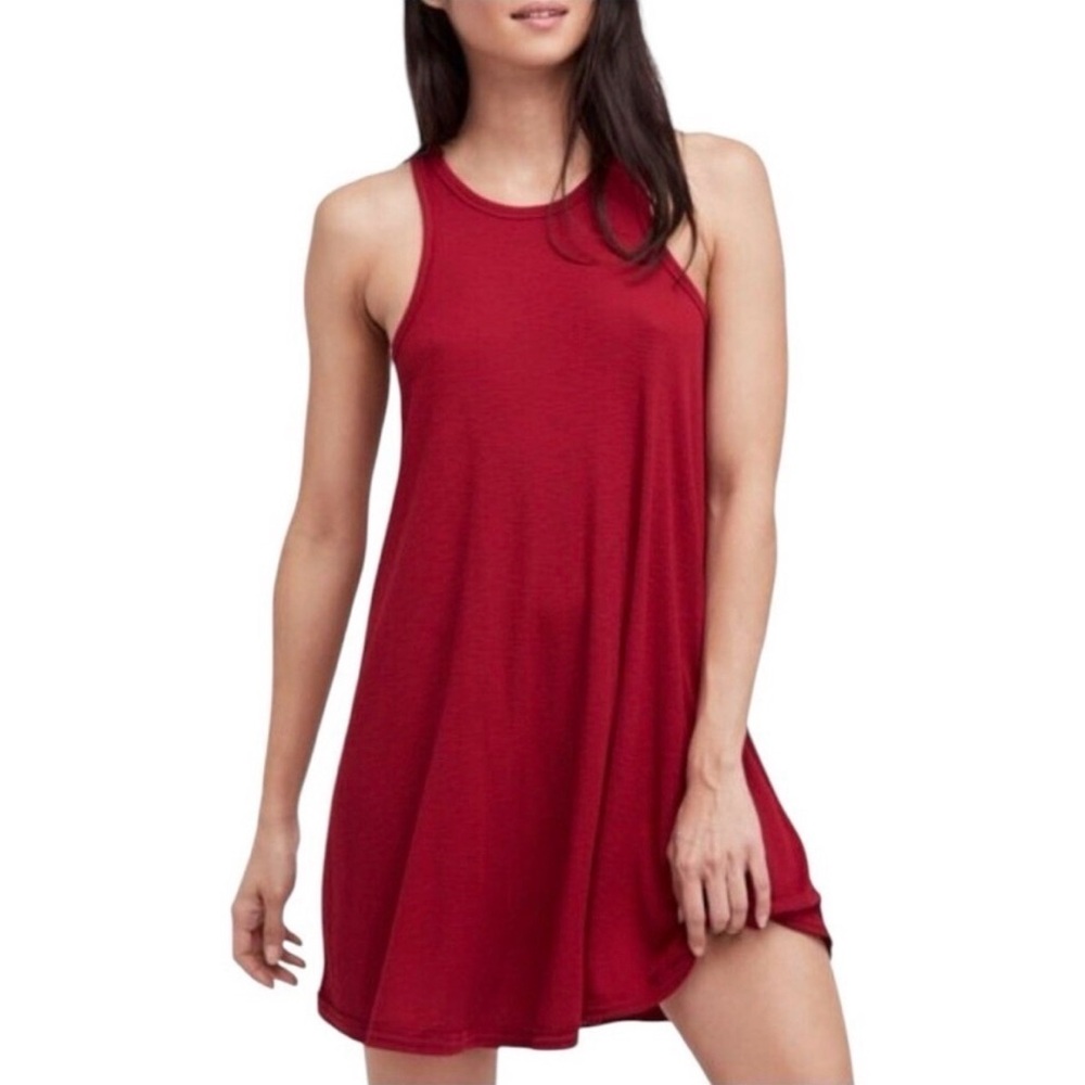 Free People FP Beach Dress Womens S Small La Nite Mini Ribbed Flowy Racerback